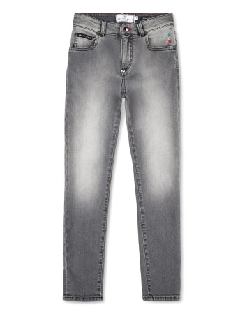 джинсы зауженные  - женская одежда, обувь и аксессуары с принтом 