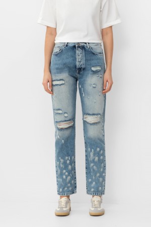 джинсы  - женские джинсы синие 