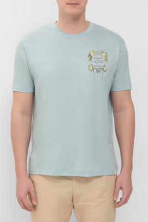 футболка  модель из коллекции riviera hello capri - мужские футболки голубые 