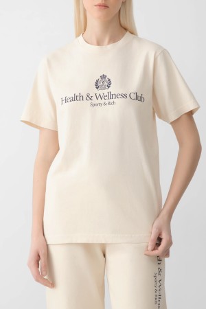 футболка sporty rich модель h&w crest - женская одежда sporty & rich 