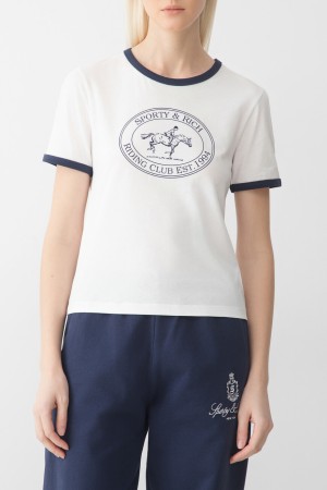 футболка sporty rich модель ringer фотография