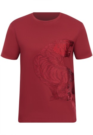 футболка  - мужская одежда бордовая 