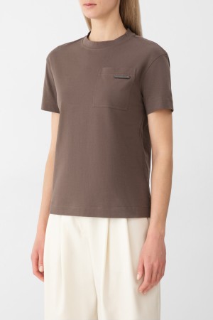 футболка  - женские футболки коричневые 