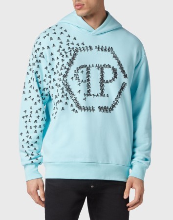 худи  - мужские толстовки и свитшоты голубые 