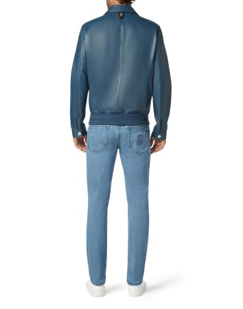 кожаная куртка  - куртки и пуховики бирюзовые 