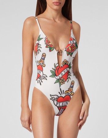 купальник сплошной  - женские купальники белые 