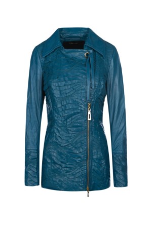 куртка  - женская верхняя одежда бирюзовая 