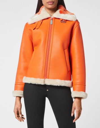 куртка  - женская верхняя одежда оранжевая 