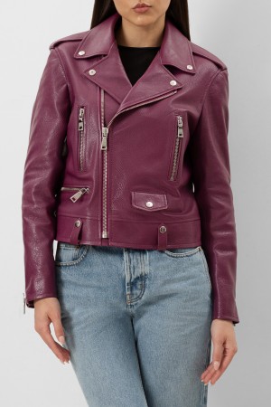 куртка  - женская верхняя одежда фиолетовая 