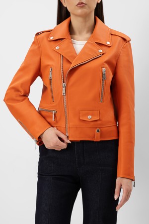 куртка  - женская верхняя одежда оранжевая 