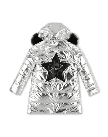 куртка  - женская верхняя одежда серебряная 