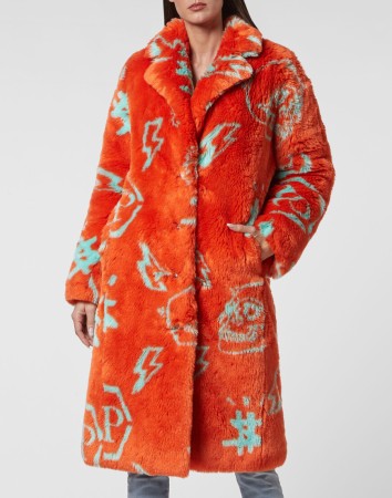 пальто  - женская верхняя одежда оранжевая 