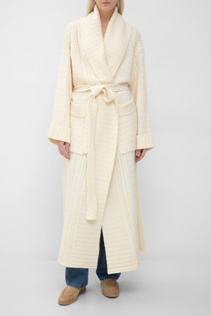 пальто  - женская верхняя одежда плетеная 