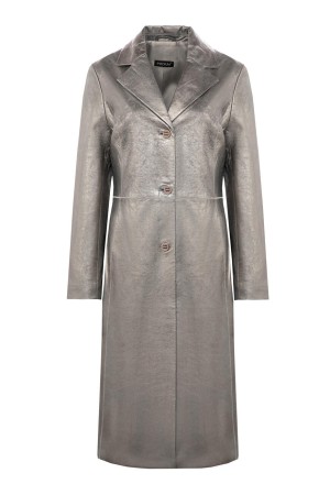 плащ  - женская верхняя одежда серебряная 