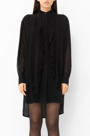 платье  из шелка черный фотография