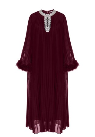 платье  - женская одежда бордовая 