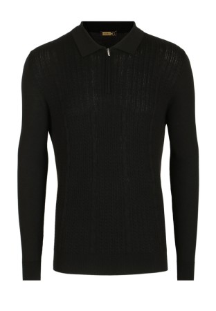 поло длинный рукав  - мужская одежда плетеная 