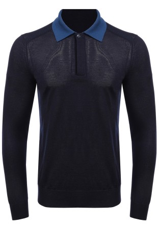 поло длинный рукав  - мужская одежда приталенная 