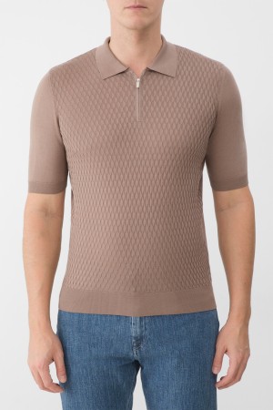 поло  - мужская одежда бежевая 