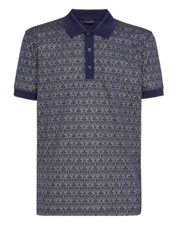 поло  - мужские поло синие 