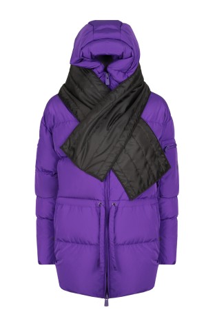 пуховик  - женская верхняя одежда фиолетовая 