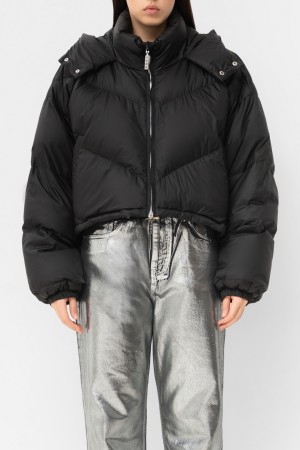 пуховик  - женская верхняя одежда из полиэстера 