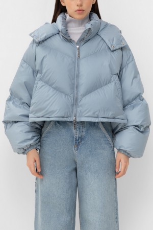 пуховик  - женская верхняя одежда из полиэстера 