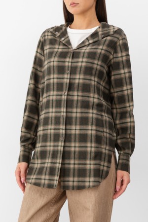 рубашка  - женские блузы и рубашки с капюшоном 