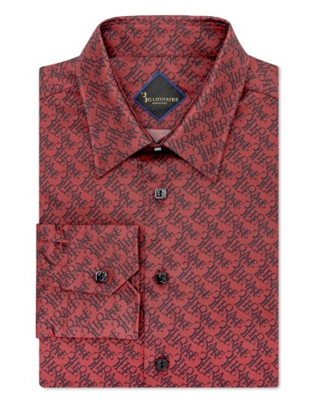 рубашка  - мужская одежда бордовая 