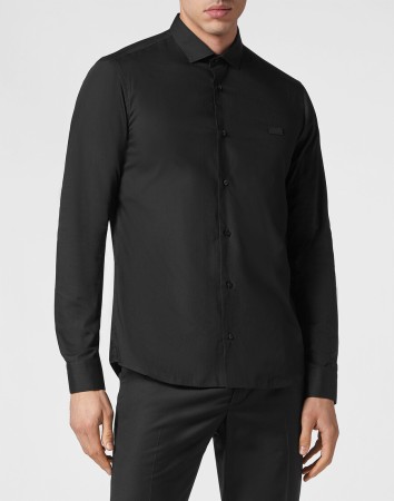 рубашка  - мужские блузы и рубашки черные 