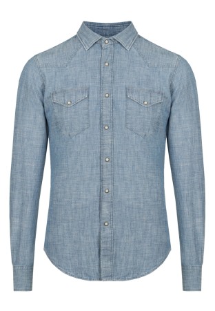 рубашка  - мужские блузы и рубашки синие 