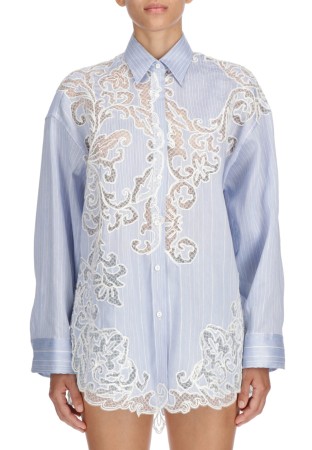 рубашка  - женские блузы и рубашки голубые 