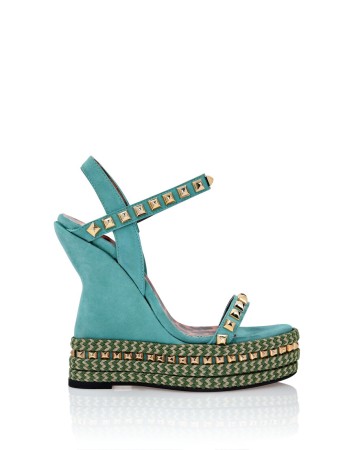 сандалии  - женская обувь голубая 