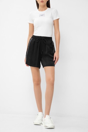 шорты  с лампасами черный фотография