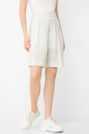 шорты  св.зеленый - женская одежда на высокой посадке 