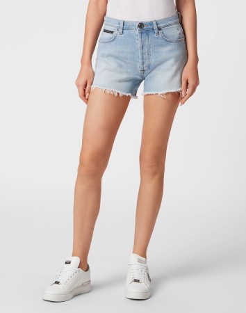 шорты  - женские шорты голубые 