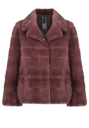 шуба  - женская верхняя одежда фиолетовая 