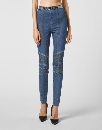 скинни  - женские джинсы синие 