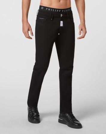 скинни  - мужские джинсы черные 