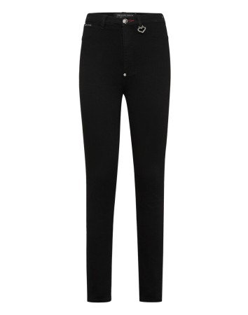 скинни  - женские джинсы фактурные 