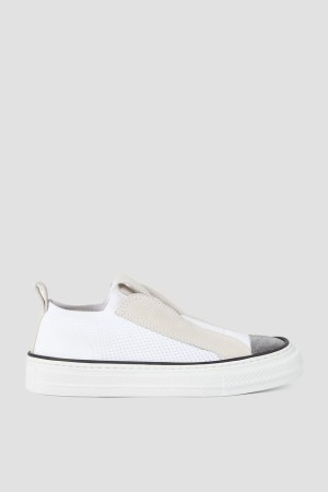 сникеры-слипоны  - женская обувь с перфорацией 