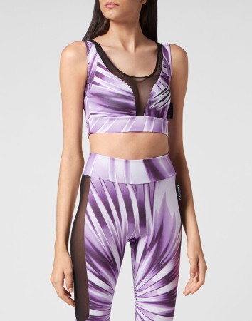 спортивный топ  - женская одежда сиреневая 