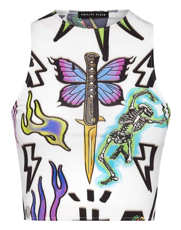 спортивный топ  - женская одежда, обувь и аксессуары с принтом 