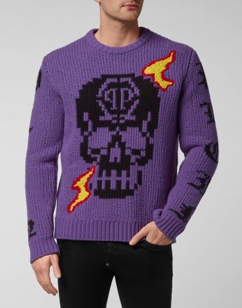 свитер  - мужская одежда сиреневая 