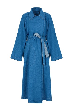 тренч  - женская верхняя одежда синяя 