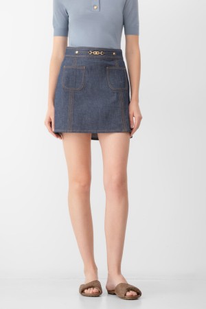 юбка  - женские юбки синие 