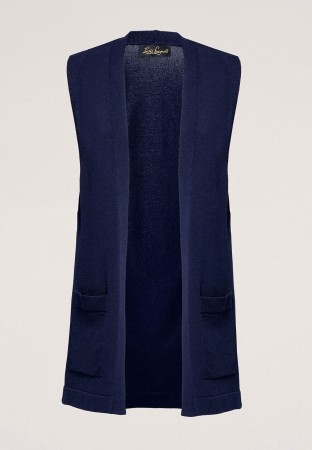 жилет  - женская верхняя одежда синяя 