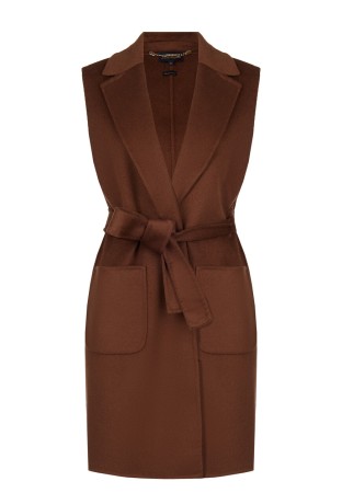 жилет  - женская верхняя одежда коричневая 