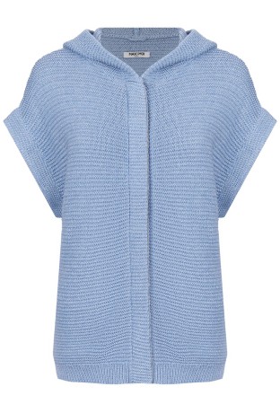 жилет  - женская верхняя одежда голубая 