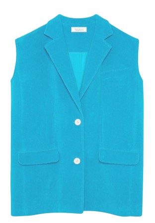 жилет  - женская верхняя одежда голубая 